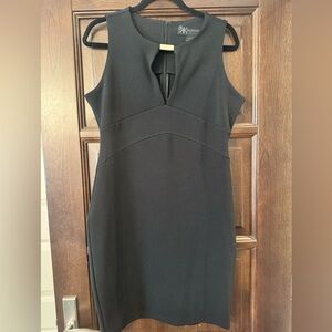 Kardashian Kollection Black Sleeveless Sheath Dress with Keyhole
